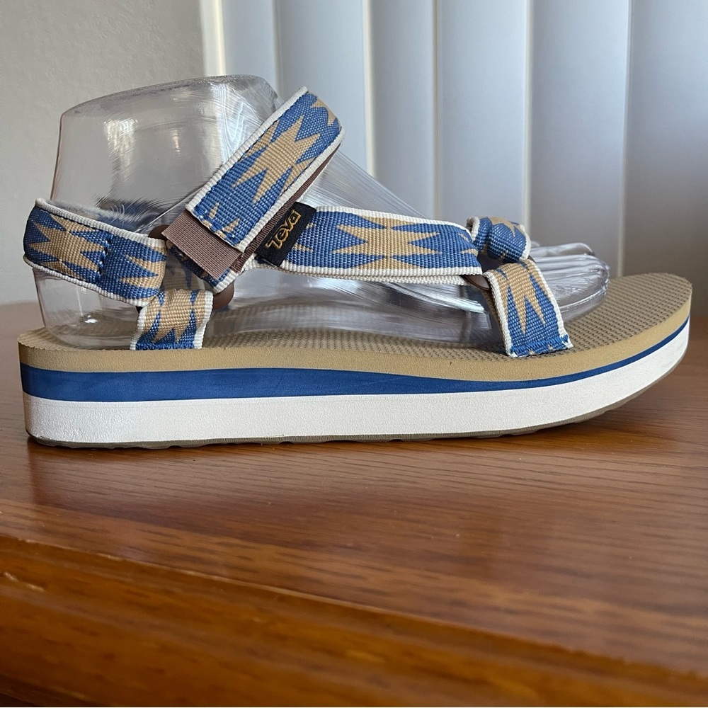 Teva Midform Universal Halcon Blue/Tan Sandal Size 8 - Picture 4 of 16